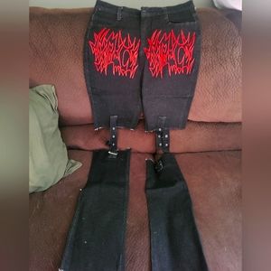 Detachable legs jeans size M